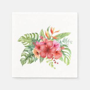 Serviette En Papier Fleurs d'Hibiscus tropicaux 