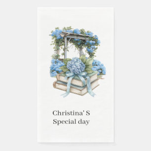 Serviette En Papier Fleurs d'hortensia flore fleuriste amoureux aquare