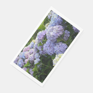 Serviette En Papier Fleurs d'Hortensia Lavande & Lilas Hydrangea