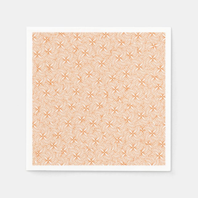 Serviette En Papier fleurs d'orange partout imprimés (Devant)