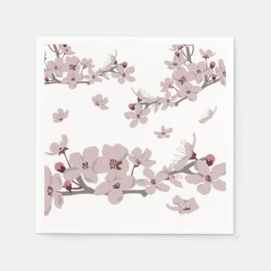 Serviette En Papier Fleurs flottantes de fleurs de cerisiers