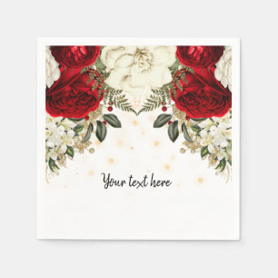 Serviette En Papier Fleurs glam chic modernes pour toutes les occasion