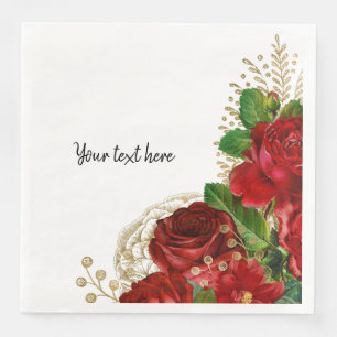 Serviette En Papier Fleurs glam chic modernes pour toutes les occasion