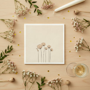 Serviette En Papier Fleurs modernes Naples