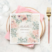 Fleurs roses, feuillage vert et paillettes dorées