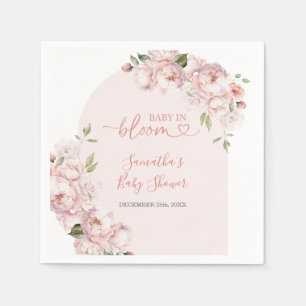 Serviette En Papier Fleurs roses Fille Baby shower bébé en fleur