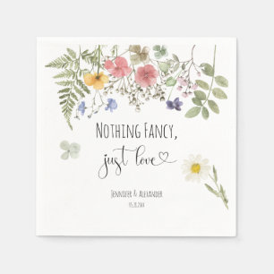 Serviette En Papier Fleurs sauvages aquarelle