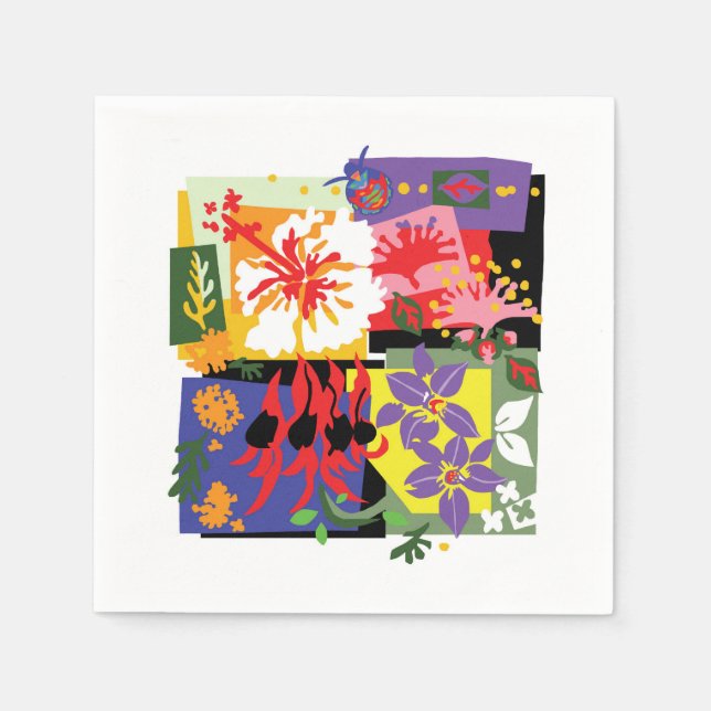 Serviette En Papier Fleurs sauvages australiens - Fête Florale (Devant)