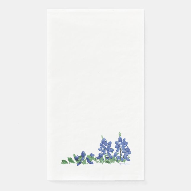 Serviette En Papier Fleurs sauvages Bluebonnet, Fleurs texanes (Devant)