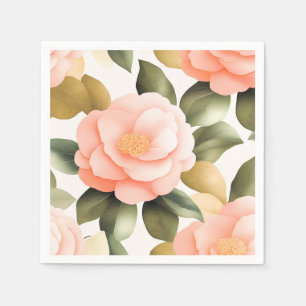 Serviette En Papier Fleurs vintages de Camellia
