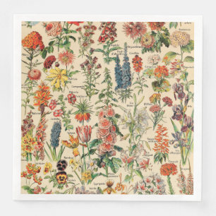 Serviette En Papier Fleurs vintages par Adolphe Millot