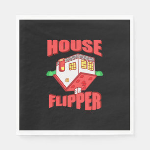Serviette En Papier Flipper de la maison de l'agent immobilier