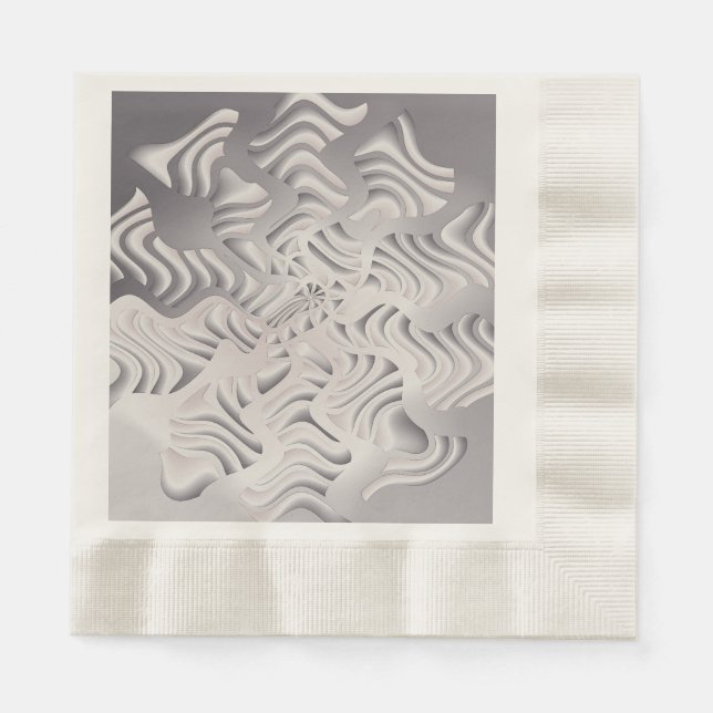 Serviette En Papier flocon d'argent (Devant)