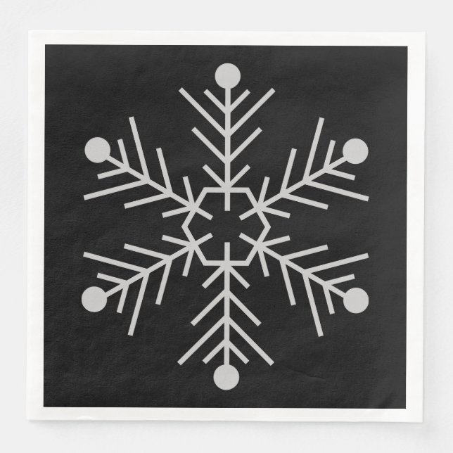 Serviette En Papier Flocon de neige (Devant)