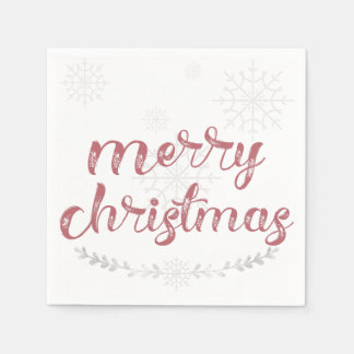 Serviette En Papier Flocon de neige & Branches Serviettes de vacances