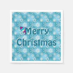 Serviette En Papier Flocon de neige et neige