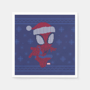 Serviette En Papier Flocon de neige Spidey pour la fête en tricot grap