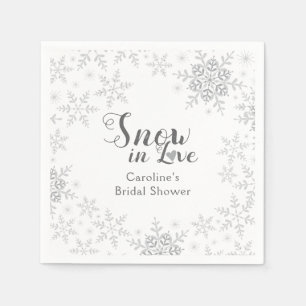 Serviette En Papier Flocons de neige d'hiver Neige d'amour Baby Shower