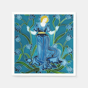 Serviette En Papier Flora Art Nouveau de Walter Crane