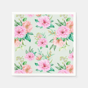 Serviette En Papier Floral