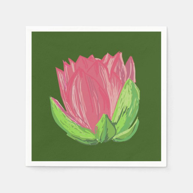 Serviette En Papier Floral (Devant)