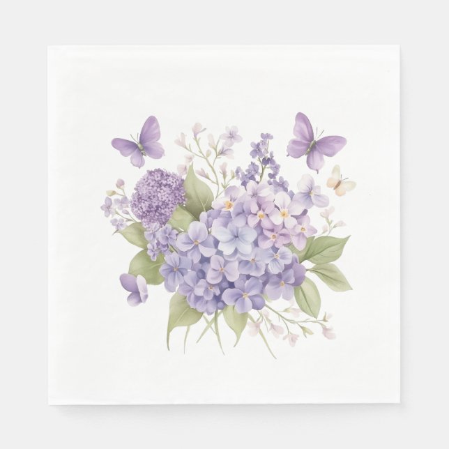 Serviette En Papier Floral (Devant)