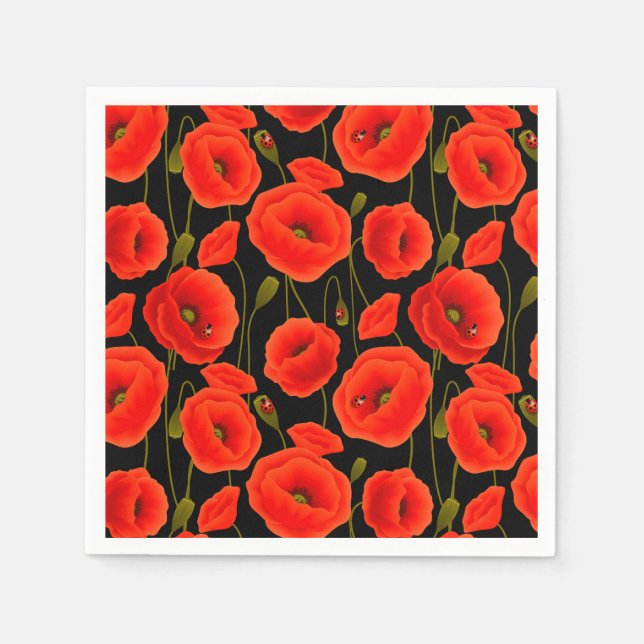 Serviette En Papier Floral (Devant)