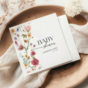 Serviette En Papier Floral baby shower
