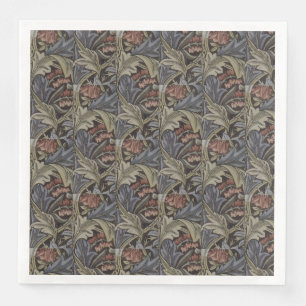 Serviette En Papier Floral bleu rose Vintage William Morris Bluebell