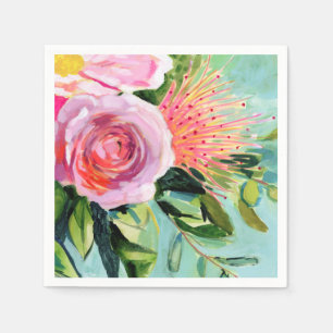 Serviette En Papier Floral I