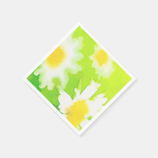 Serviette en papier floral Marguerite Blanche