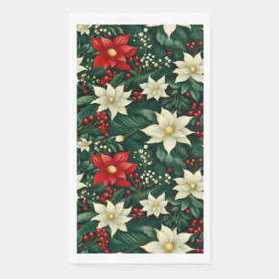 Serviette En Papier Floral Motif de Noël
