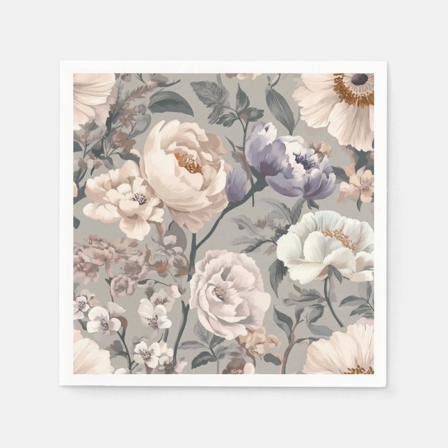 Serviette En Papier Floral Napkins (Devant)