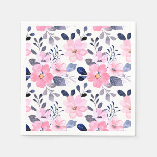 Serviette En Papier Floral Paper Cocktail Napkins