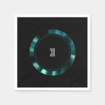 Floral vert émeraude moderne - Papier aux accents 