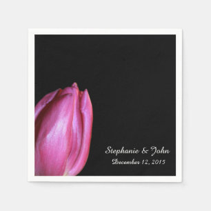 Serviette En Papier Floral Violet Tulipes rose Mariage de Fête des mar