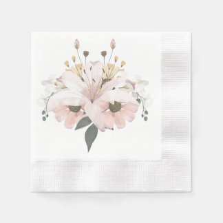 Serviette En Papier Flore nuptiale
