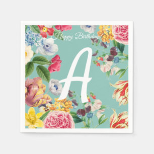 Serviette En Papier Flore personnalisable