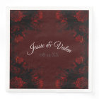 Flore rouge profond Élégant Mariage gothique