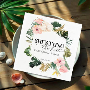 Serviette En Papier Flore tropicale Elle noue la Fête des mariées de n