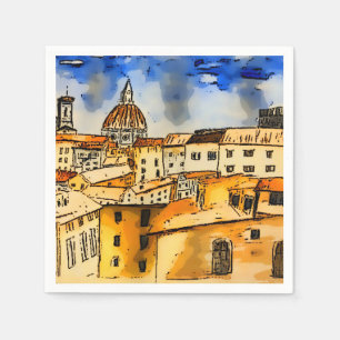 Serviette En Papier Florence Italie