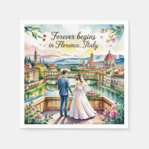 Serviette En Papier Florence Italie Mariage