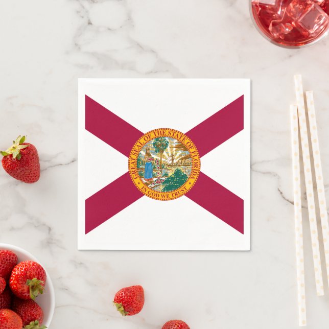 Serviette En Papier Floridian Flag, Flag of Florida (En situation)