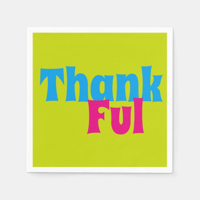 Serviette En Papier Florillas Thankful (Devant)