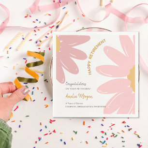 Serviette En Papier Flower Employé Bonne Partie de retraite