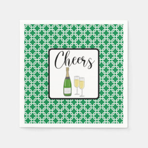 Serviette En Papier Flûtes à champagne pour célébration de Cheers Scri