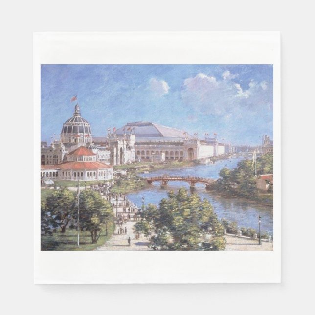 Serviette En Papier Foire Mondiale de Chicago (Exposition Colombienne) (Devant)