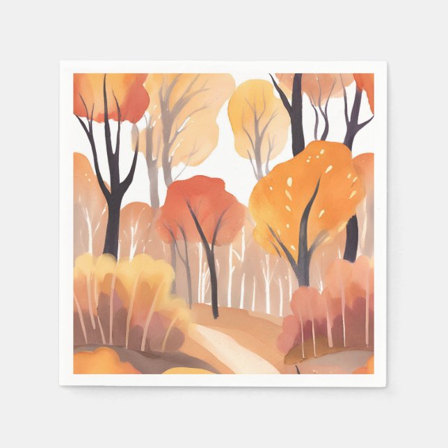 Serviette En Papier Foliage automne (Devant)