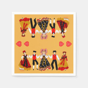 Serviette En Papier Folklore alsacien, France