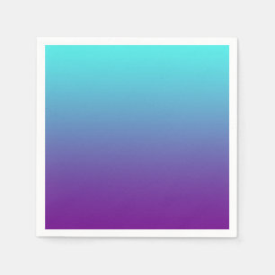 Serviette En Papier Fond dégradé simple violet turquoise bleu